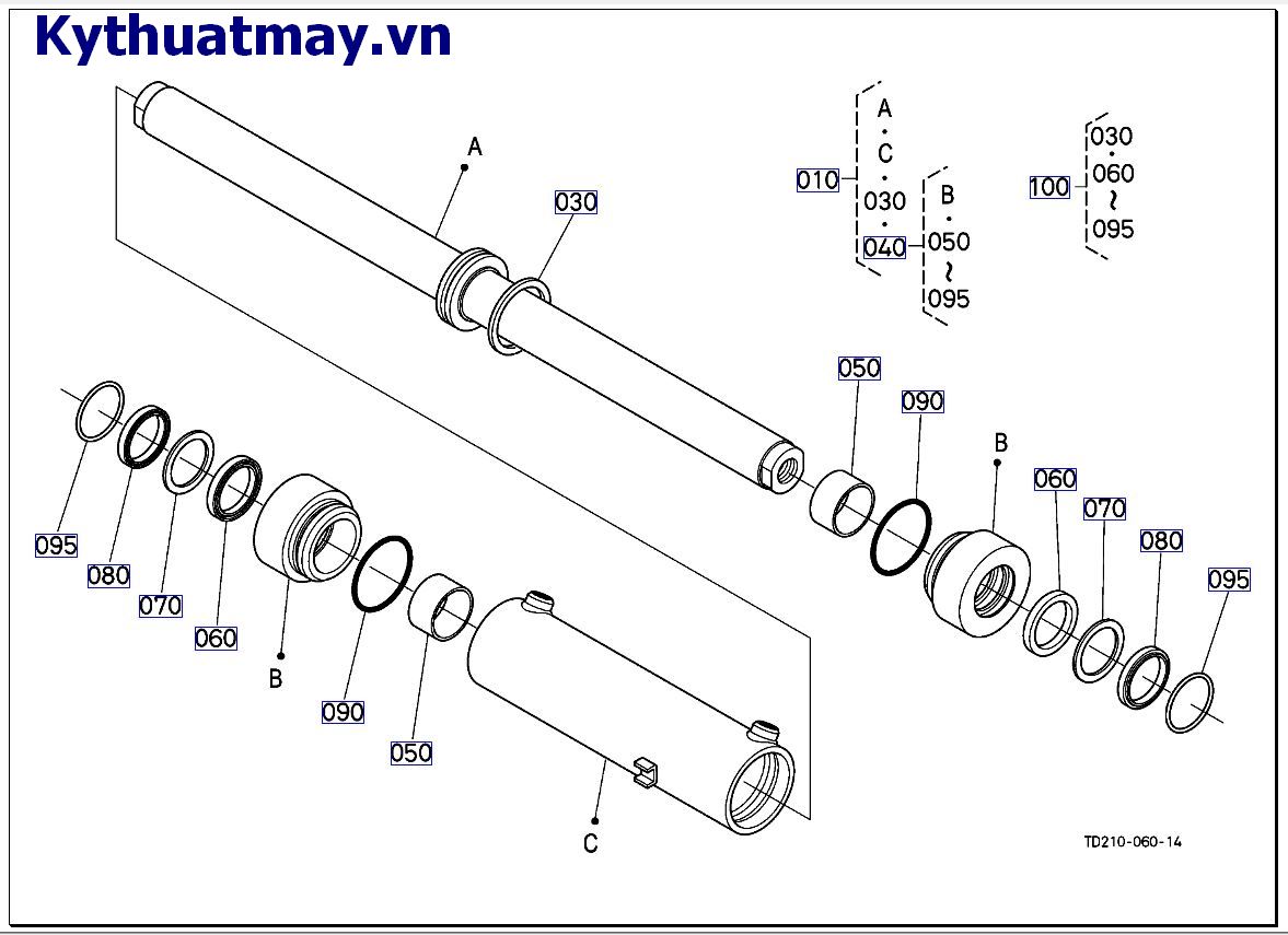 Xilanh hệ thống lái (mới) >=54522